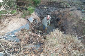 Umsetzen des Schlammes