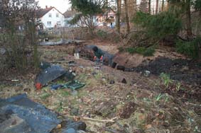 Das letzte St�ck Folie wird freigelegt